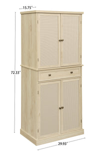 4 Door Storage Cabinet with 1 Drawer and 4 Adjustable Shelves for Home Office Organization