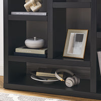 Open Wooden Shelf Bookcase Freestanding Display Storage Cabinet with 7 Cube Spaces for Living Room Entryway Storage