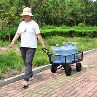 Durable Garden Wagon Cart - Heavy-Duty Transport Truck for Firewood, Supplies, and Outdoor Use - Easy Maneuverability & Versatile Design