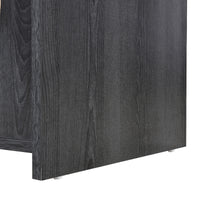 Retro 3-Door Accent Cabinet with Rattan Doors and Metal Handles for Living Room and Hallway Antique Black