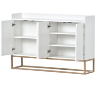 Modern Sideboard Elegant Buffet Cabinet Large Storage Space for Dining Room Entryway White