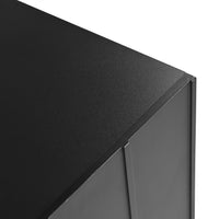 Cream Minimalist Shoe Cabinet with 5 Solid Wood Legs Adjustable Shelves Wave Door Design for Living Room Storage Black