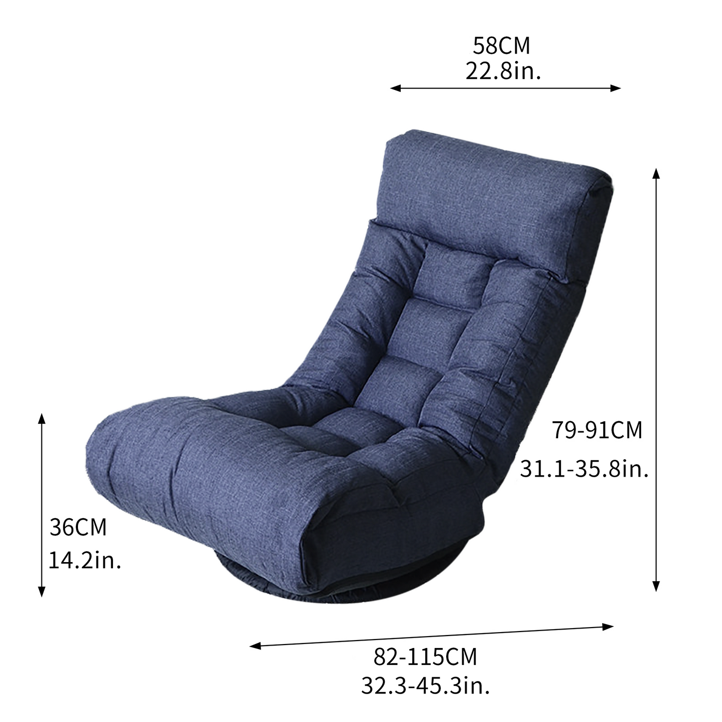 Adjustable Reclining Floor Chair Lazy Sofa Japanese Tatami Balcony Leisure Sofa Single Sofa