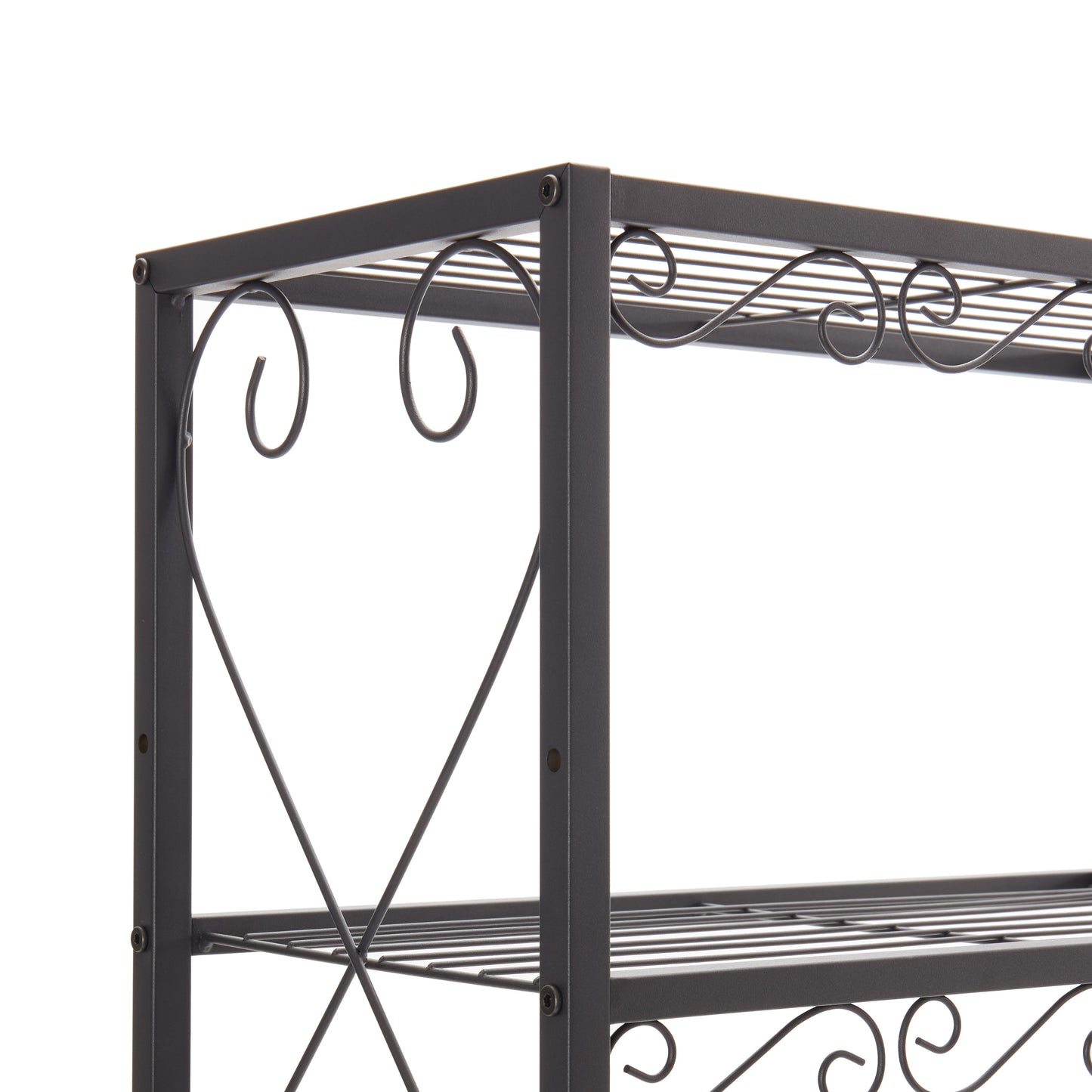 Queen Bed Frame with Storage Nightstands Bookcase Headboard Easy Assembly Rustic Brown Iron and Wood