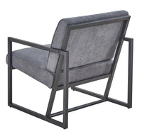 Stylish Modern Armchair with Steel Frame High Back Upholstered Accent Chair for Living Room Bedroom Kitchen