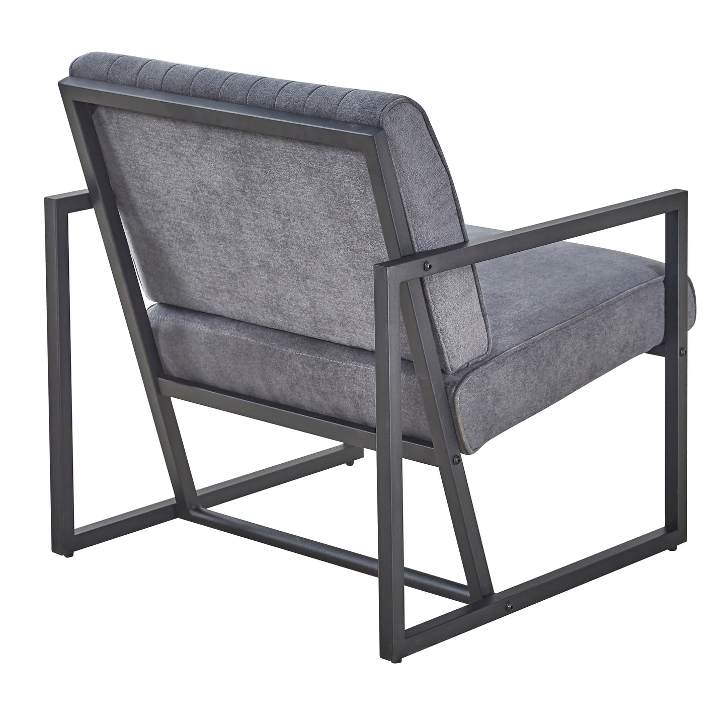 Stylish Modern Armchair with Steel Frame High Back Upholstered Accent Chair for Living Room Bedroom Kitchen