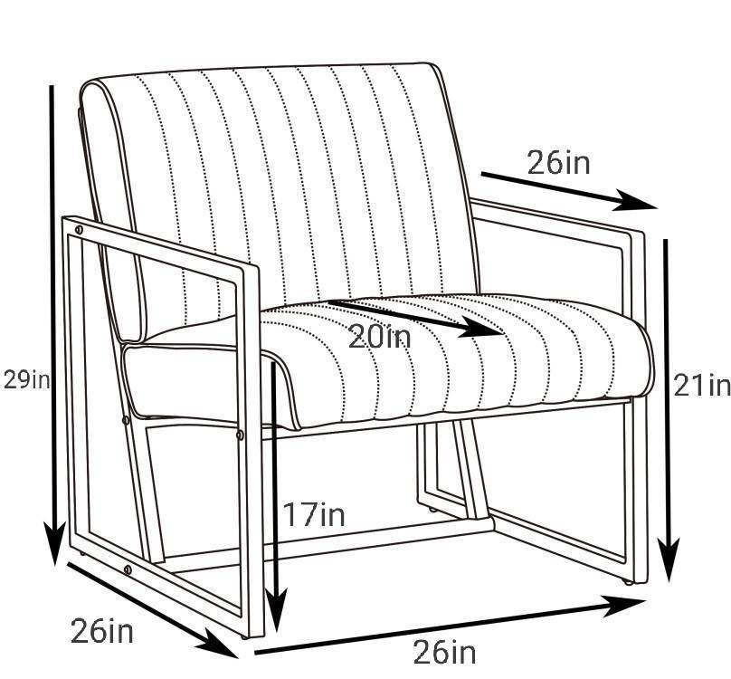 Modern High Quality PU Grey Steel Armchair for Kitchen Dining Bedroom Living Room