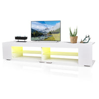 LED TV Stand Modern Entertainment Center High Gloss Storage for Gaming Living Room Bedroom TV Cabinet