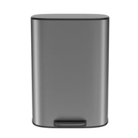 13 Gallon 50L Kitchen Foot Pedal Soft Close Trash Can Stainless Steel Ellipse Bin