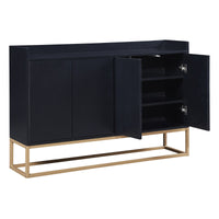 Elegant Modern Sideboard Buffet Cabinet with Ample Storage for Dining Room Entryway Black