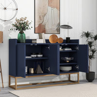 Modern Sideboard Elegant Buffet Cabinet Large Storage Space for Dining Room Entryway Navy