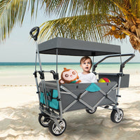 Utility Folding Wagon with Removable Canopy