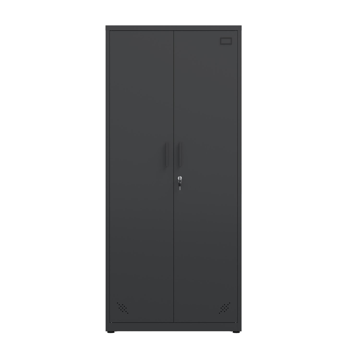 High Storage Cabinet with 2 Doors and 4 Partitions for Organized Home Office Storage Spaces