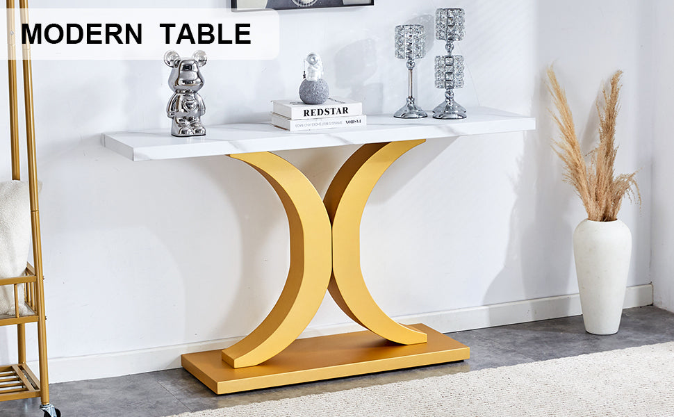 Modern Minimalist Gray Wood Foyer Table MDF Top Stainless Steel Bracket Stylish Entryway Furniture
