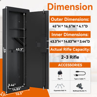 Wall Safe for Home - Quick-Access Rifle Safe Between Studs with Removable Shelf & Digital Keypad - Secure Storage Solution