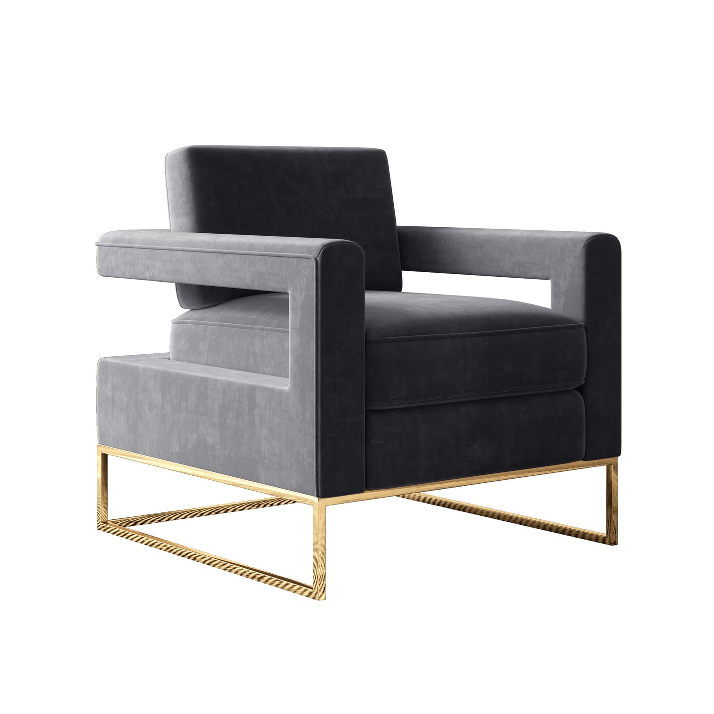 Modern Velvet Accent Chair Elegant Armchair with Stainless Steel Base Stylish Home Furniture for Living Room Bedroom Office