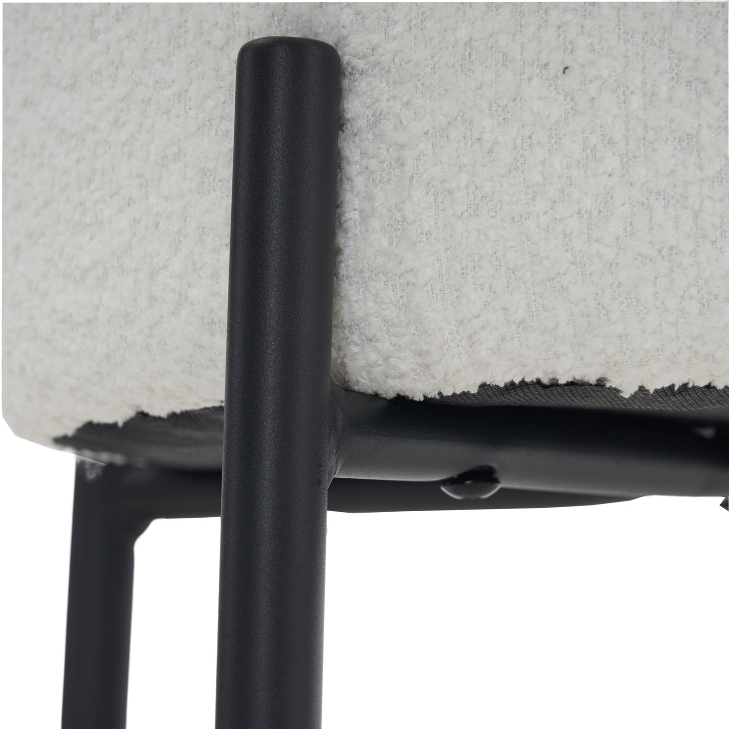 Set of 2 24 Inch Tall Round Upholstered Bar Stools for Kitchen and Coffee Shops Contemporary Design