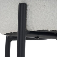 Set of 2 24 Inch Tall Round Upholstered Bar Stools for Kitchen and Coffee Shops Contemporary Design