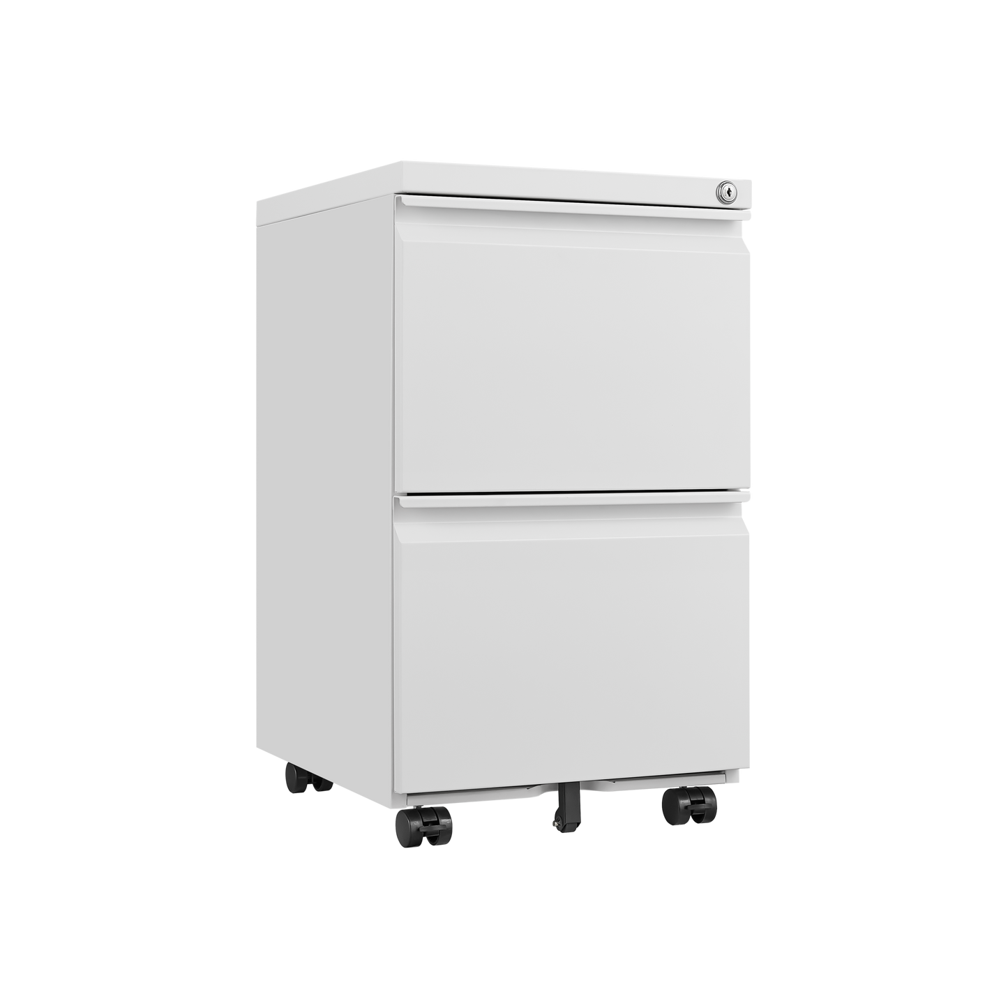 Secure Rolling Metal File Cabinet for Home Office Fits Letter Legal A4 Size Mobile Storage Assembly Required