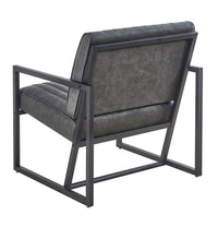 Modern High Quality PU Grey Steel Armchair for Kitchen Dining Bedroom Living Room