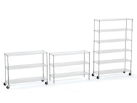 Heavy Duty 6 Tier Wire Shelving Unit 6000 LBS Capacity Adjustable Metal Garage Storage Shelves with Wheels Chrome Finish