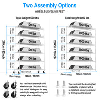 6 Tier Heavy Duty Wire Shelving Unit 6000 LBS Capacity Adjustable Metal Garage Storage Shelves with Wheels White