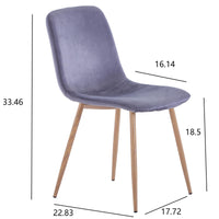 Dining Chair 4PCS（GRAY），Modern style，New technology.Suitable for restaurants, cafes, taverns, offices, living rooms, reception rooms.