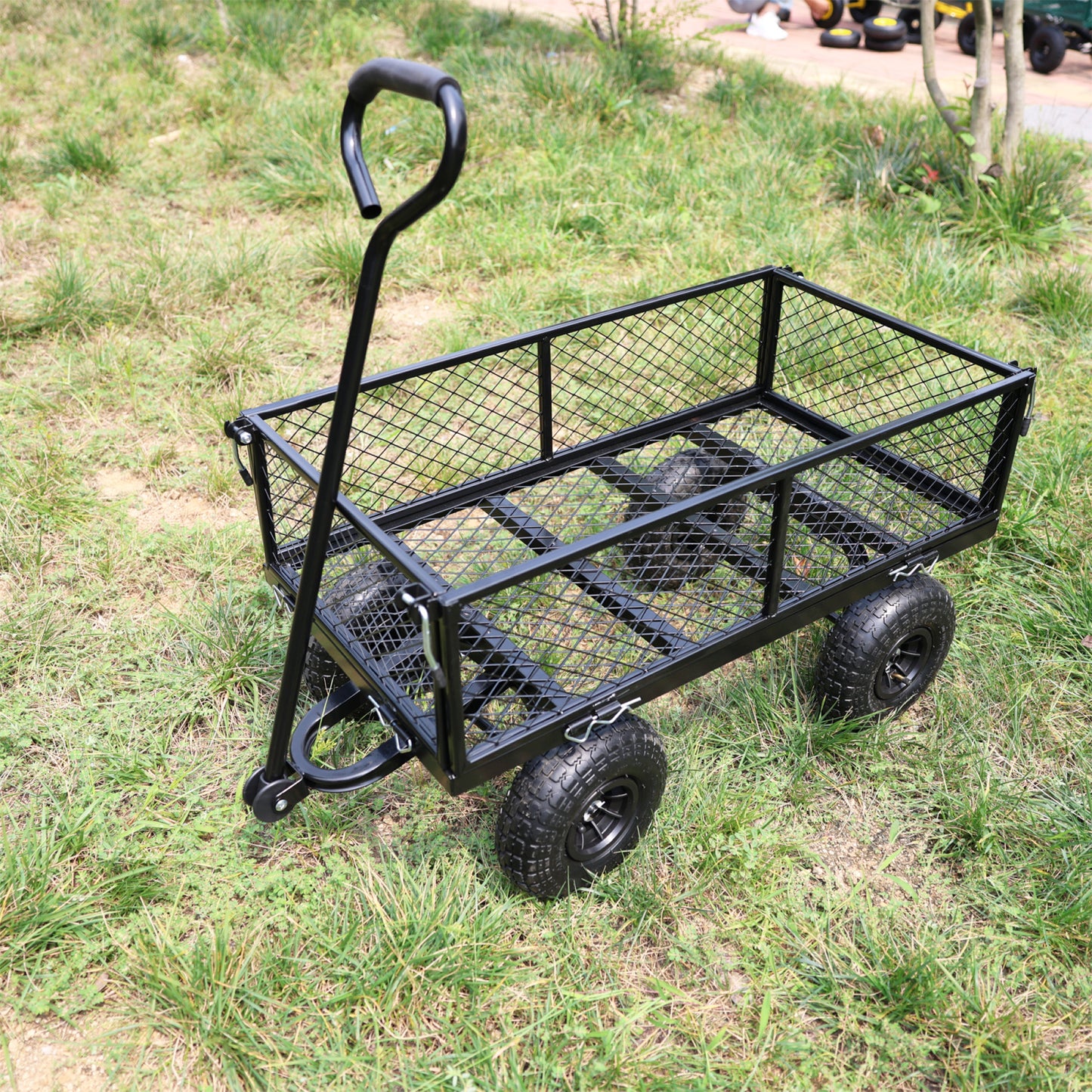 Durable Garden Wagon Cart - Heavy-Duty Transport Truck for Firewood, Supplies, and Outdoor Use - Easy Maneuverability & Versatile Design