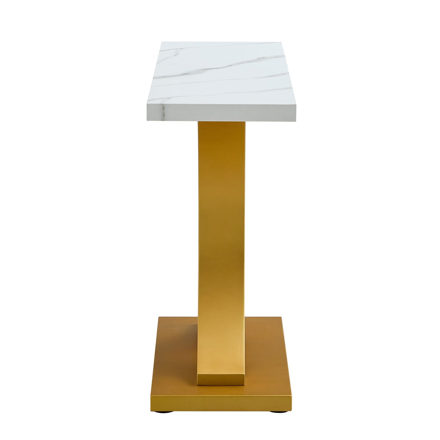Modern Minimalist Gray Wood Foyer Table MDF Top Stainless Steel Bracket Stylish Entryway Furniture