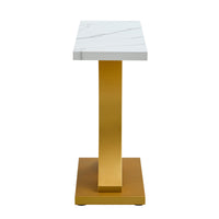 Modern Minimalist Gray Wood Foyer Table MDF Top Stainless Steel Bracket Stylish Entryway Furniture