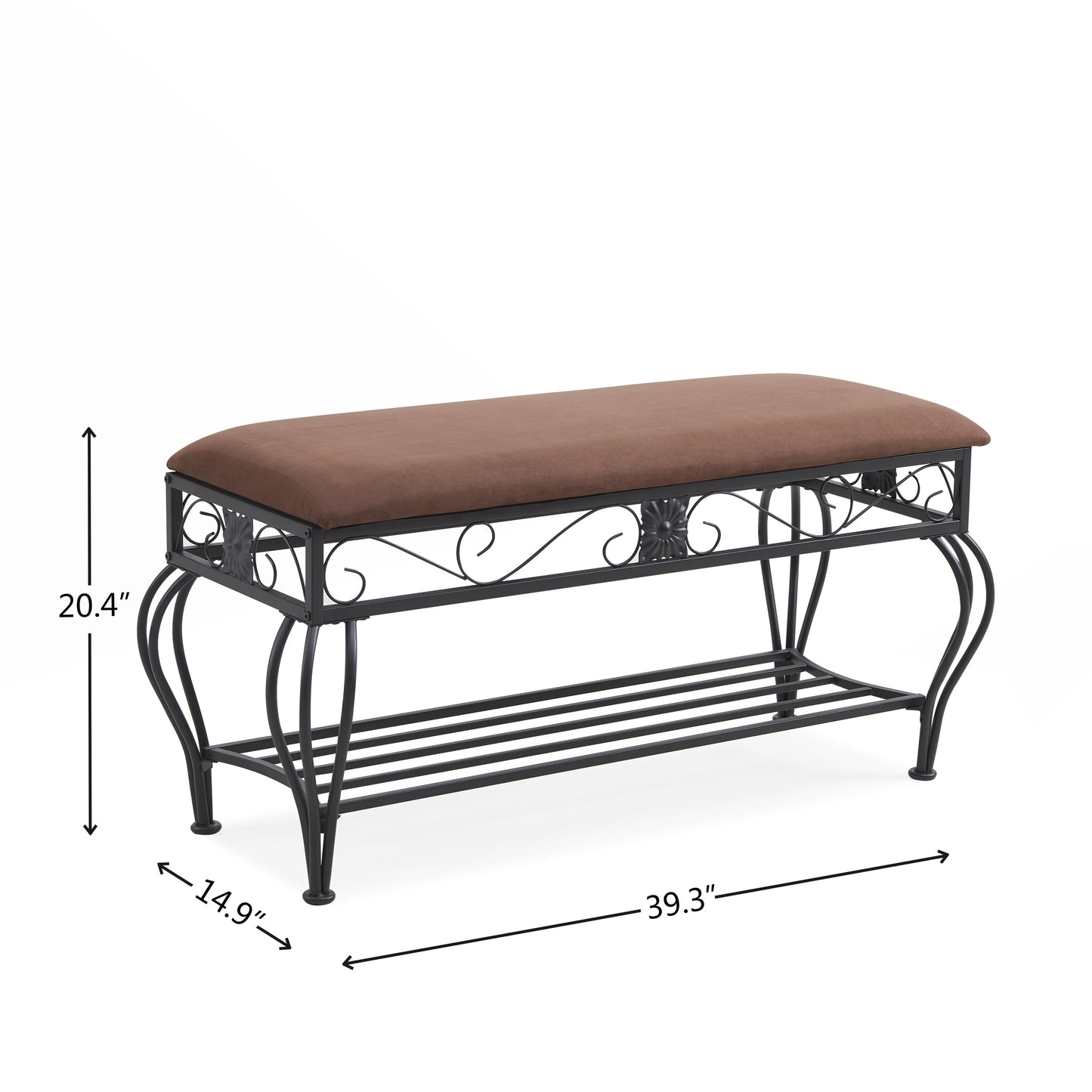 Industrial Entryway Bench with Shoe Rack Upholstered Multipurpose Storage for Small Spaces Rustic Design