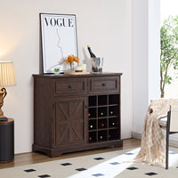 Stylish Storage Sideboard with 2 Drawers and Removable Wine Racks for Kitchen and Dining Room