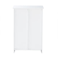 Pure White Wood Floor Storage Organizer Cabinet with 4 Drawers and 1 Door Cabinet 3 Shelves for Home and Office Use