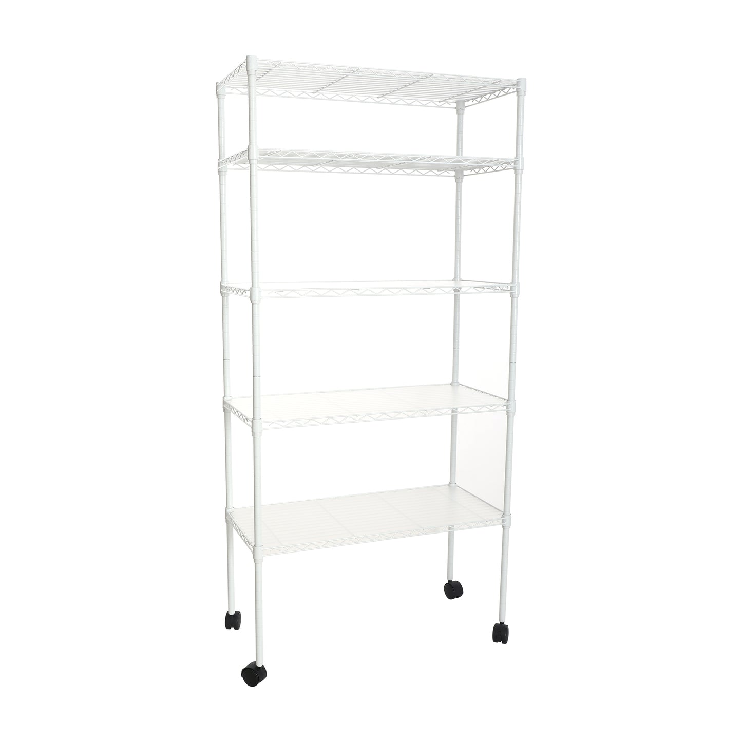 5 Tier Heavy Duty Wire Shelving Unit Adjustable Storage Shelves for Garage Kitchen Office Metal Utility Rack White