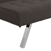 WOOD FRAME, STAINLESS LEG, FUTON, SOFA BED GREY