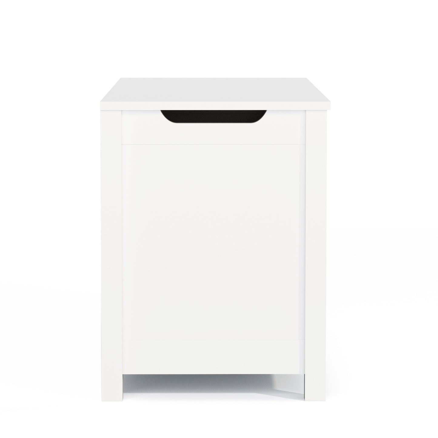 Kids Wooden Toy Box Storage with Safety Hinged Lid for Ages 2 and Up White