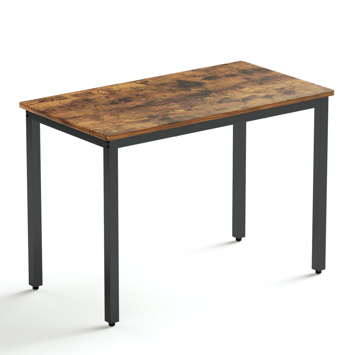 Industrial Rustic Dining Table Set with 2 PU Upholstered Benches for Kitchen and Living Room 43.3L x 23.6W x 29.9H