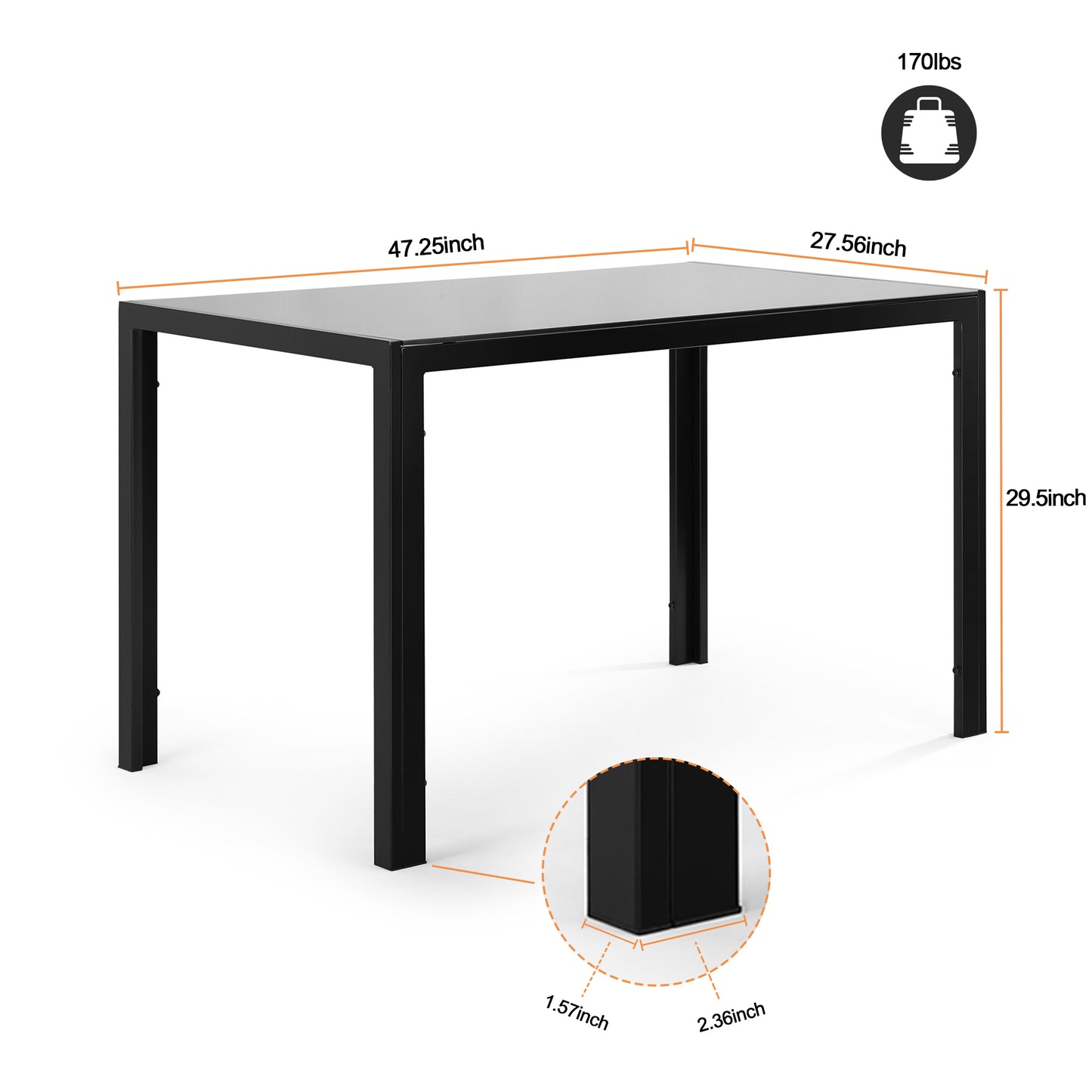 Modern Wooden Dining Table for 6 with Rustic Finish, Sturdy Design, Ideal for Kitchen and Dining Room