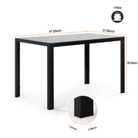 Modern Wooden Dining Table for 6 with Rustic Finish, Sturdy Design, Ideal for Kitchen and Dining Room