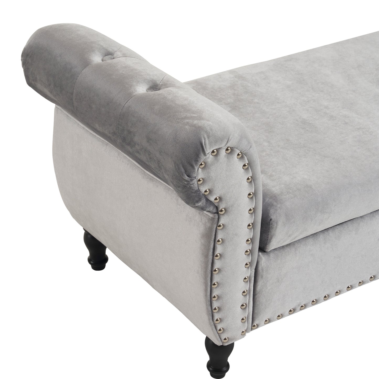 Pink Velvet Multifunctional Storage Ottoman Bench With Pillow For Living Room And Bedroom