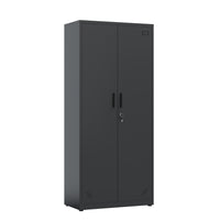 High Storage Cabinet with 2 Doors and 4 Partitions for Organized Home Office Storage Spaces