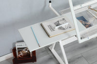 Adjustable Tempered Glass Drafting Table with Chair for Art and Design Work