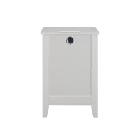 White 3 Drawer Nightstand with Charging Station USB Ports Power Outlets Modern Wooden Bedside Table for Bedrooms