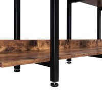 5 Tier Open Bookshelf Vintage Industrial Style Metal Frame MDF Board Home Office Storage Shelf