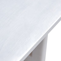 Chinese Style White Solid Wood Imitation Rattan Rectangular Coffee Table Small Living Room Low Table