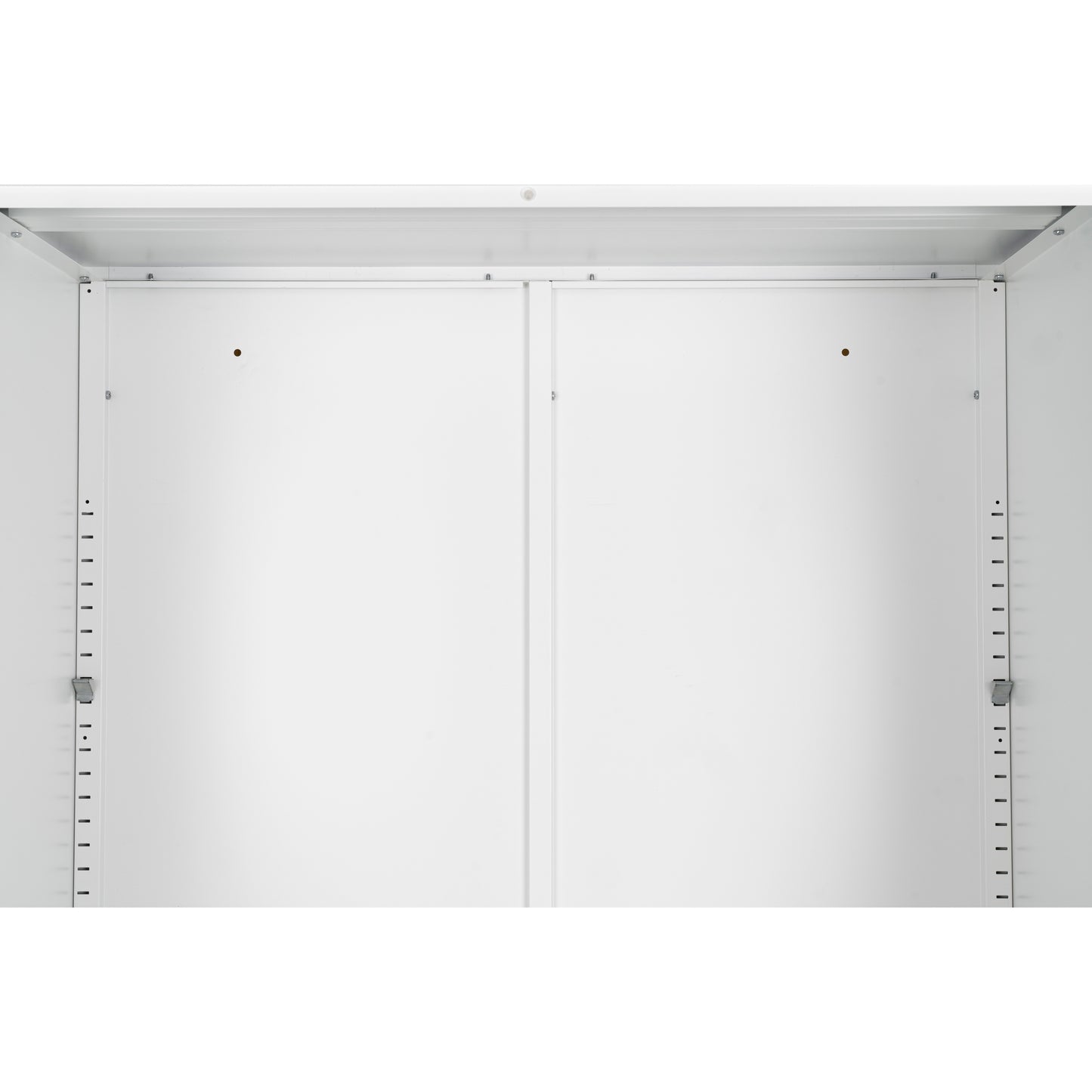 Metal Storage Cabinet with 2 Doors and 2 Adjustable Shelves for Home Office Garage or Gym White