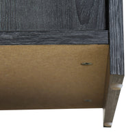 Retro 3-Door Accent Cabinet with Rattan Doors and Metal Handles for Living Room and Hallway Antique Black