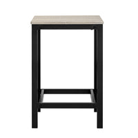 TREXM 5-Piece Compact Bar Table Set with Table and Stools - Modern Industrial Design, Space-Saving Furniture for Dining Room and Breakfast Nook (OAK)