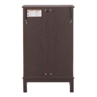 Elegant Cherry Curio Cabinet with Tempered Glass Doors Adjustable Shelves Mirrored Back and Lighted Display for Home Office