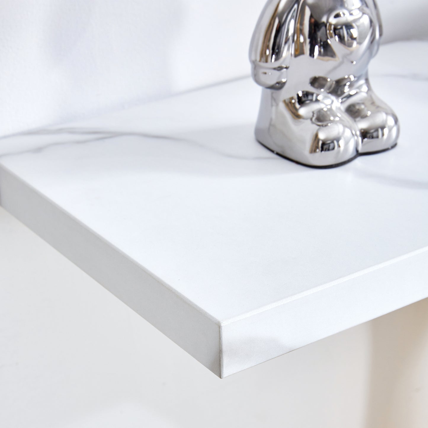 Modern Minimalist Gray Wood Foyer Table MDF Top Stainless Steel Bracket Stylish Entryway Furniture